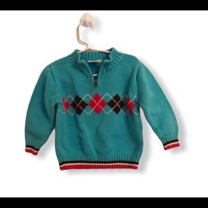 Hanna Andersson Blue Half Zip Sweater size 3